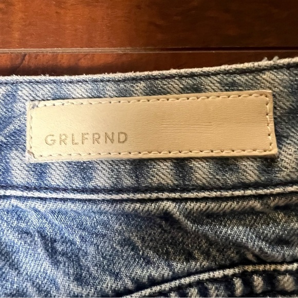 GRLFRND Revolve Denim Mini Skirt Blue Jean Size 26 Boho Western - Picture 5 of 8